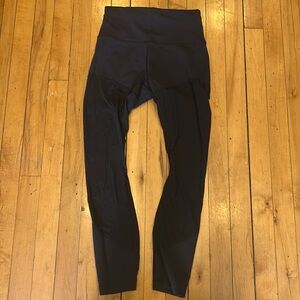 Lululemon black leggings with shear component